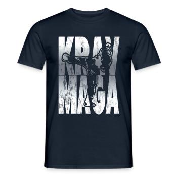 Krav Maga - Männer T-Shirt - Navy - Vorne - AI Model Male 178 light (178cm)