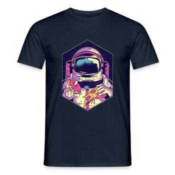 Astronaut food. - Men's T-Shirt - navy - Front - AI Model Male 178 light (178cm)