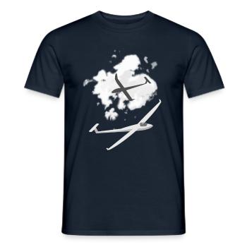 Glider gifts - Segelflugzeug geschenke - Men's T-Shirt - navy - Front - AI Model Male 178 light (178cm)