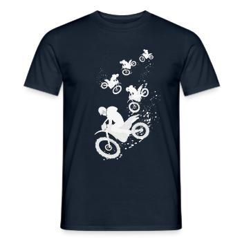 Moto Cross - Motocross - Dirt Bike Sport - Männer T-Shirt - Navy - Vorne - AI Model Male 178 light (178cm)