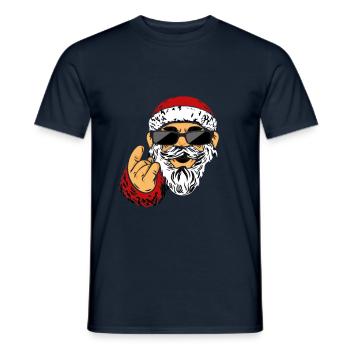 Cool Santa Santa Claus gift - Men's T-Shirt - navy - Front - AI Model Male 178 light (178cm)