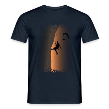Cadeaux escalade bouldern - rock climbing Klettern - T-shirt homme - marine - Devant - AI Model Male 178 light (178cm)