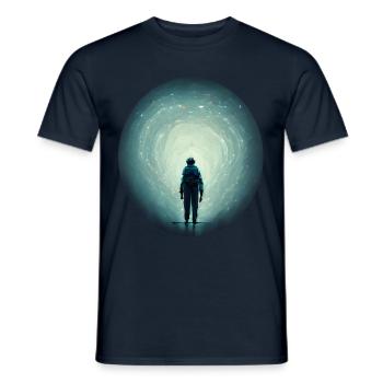 Astronaut im All - Männer T-Shirt - Navy - Vorne - AI Model Male 178 light (178cm)