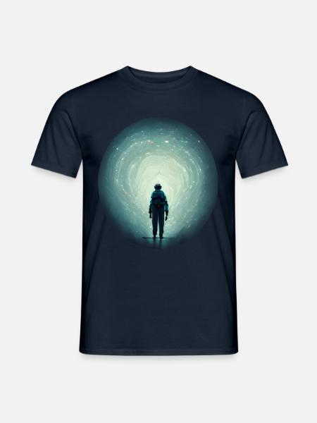 Astronaut im All - Männer T-Shirt - Navy