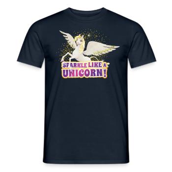 Mia and me Onchao Sparkle Like A Unicorn! - Men's T-Shirt - navy - Front - AI Model Male 178 light (178cm)