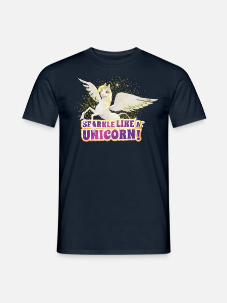 Mia and me Onchao Sparkle Like A Unicorn! - Men's T-Shirt - navy