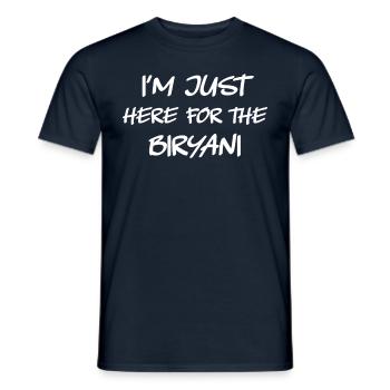 À Just Here For The Biryani - T-shirt homme - marine - Devant - AI Model Male 178 light (178cm)