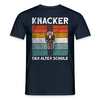 Alter Knacker Opa Nussknacker, Böser Alter Mann - Männer T-Shirt - Navy - Vorne - AI Model Male 178 light (178cm)