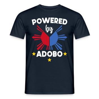 Powered by Adobo Filipino Philippine Sun - Männer T-Shirt - Navy - Vorne - AI Model Male 178 light (178cm)