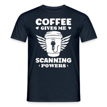 Sonografie und Echografie Kaffeetrinker - Männer T-Shirt - Navy - Vorne - AI Model Male 178 light (178cm)