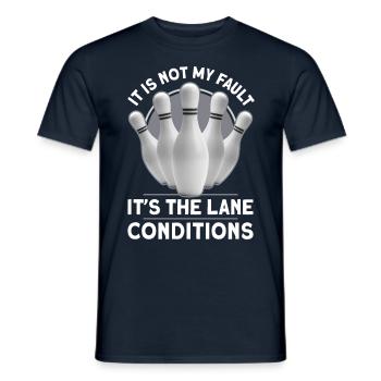 Lustiges Bowling - Männer T-Shirt - Navy - Vorne - AI Model Male 178 light (178cm)