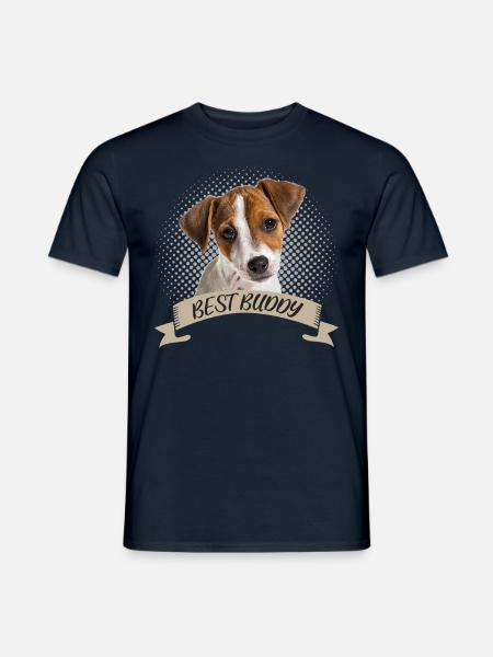 Jack Russel Terrier Bester Freund Hundeportrait - Männer T-Shirt - Navy