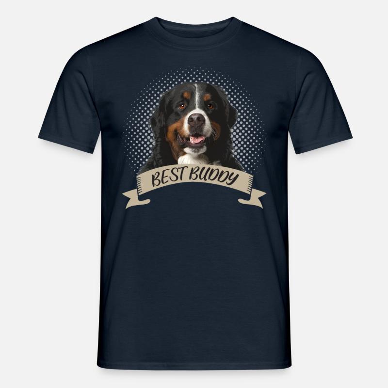 Berner Sennenhund Bester Freund Hundeportrait - Männer T-Shirt - Navy