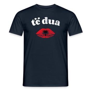 Te Dua Albanian Slang - Männer T-Shirt - Navy - Vorne - AI Model Male 178 light (178cm)