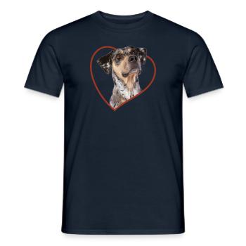 Louisiana Catahoula Leopardenhund Geschenk - Männer T-Shirt - Navy - Vorne - AI Model Male 178 light (178cm)