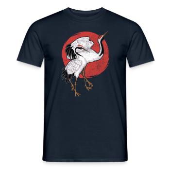 Japanischer Storch Sonne - Männer T-Shirt - Navy - Vorne - AI Model Male 178 light (178cm)