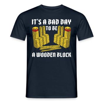 Kubb Wikinger Schach - Männer T-Shirt - Navy - Vorne - AI Model Male 178 light (178cm)