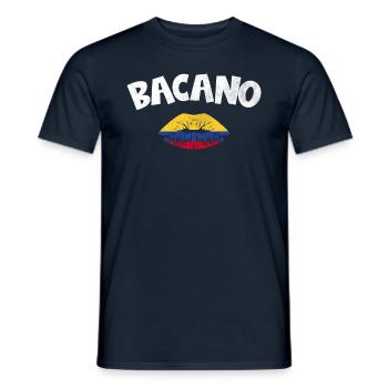 Bacano Drapeau colombien - T-shirt homme - marine - Devant - AI Model Male 178 light (178cm)