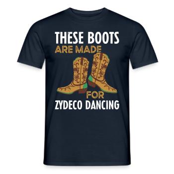Bottes de danse Zydeco - T-shirt homme - marine - Devant - AI Model Male 178 light (178cm)