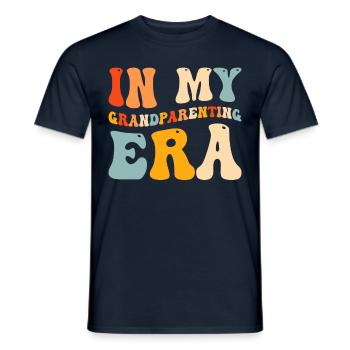 À l’ère de mon grand-parentage - T-shirt homme - marine - Devant - AI Model Male 178 light (178cm)