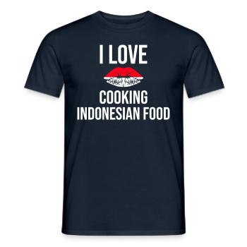Indonesisches Essen Kochen Geschenk - Männer T-Shirt - Navy - Vorne - AI Model Male 178 light (178cm)