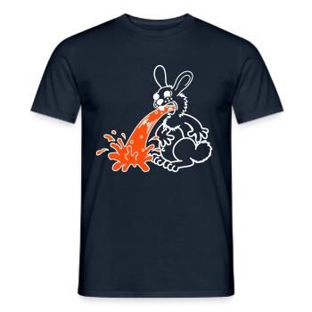 Häschen kotzt - Männer T-Shirt - Navy - Vorne - AI Model Male 178 light (178cm)