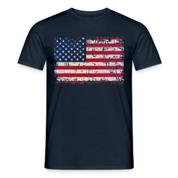 USA Flag Flag Stars and stripes - Men's T-Shirt - navy - Front - AI Model Male 178 light (178cm)