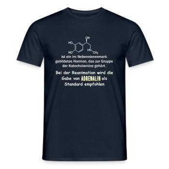Rettungsdienst,Adrenalin als Notfall Medikament, - Männer T-Shirt - Navy - Vorne - AI Model Male 178 light (178cm)