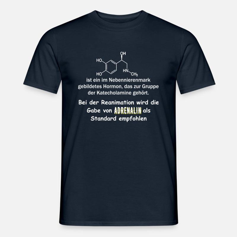 Rettungsdienst,Adrenalin als Notfall Medikament, - Männer T-Shirt - Navy