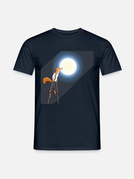 Fuchs auf Stelzen / zum Mond - Männer T-Shirt - Navy