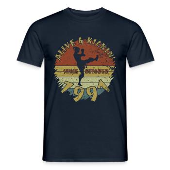 33. Birthday Alive and kickin since 10/1991 - Men's T-Shirt - navy - Front - AI Model Male 178 light (178cm)