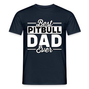 Meilleur père Pitbull de tous les temps - T-shirt homme - marine - Devant - AI Model Male 178 light (178cm)