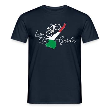 Gardasee, Fahrrad, Italien, Urlaub - Männer T-Shirt - Navy - Vorne - AI Model Male 178 light (178cm)
