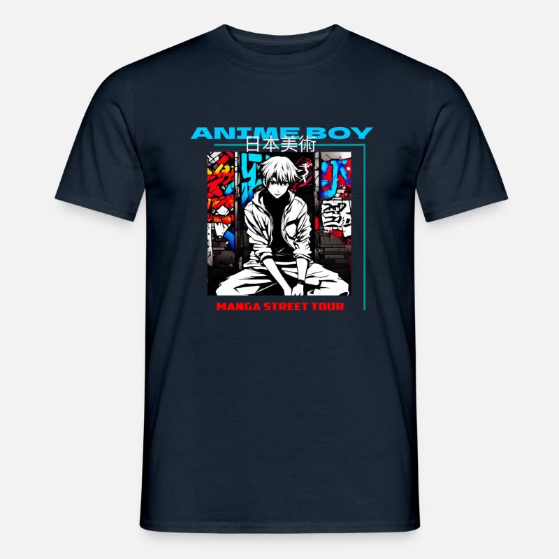 Manga Anime Shirts - Männer T-Shirt - Navy