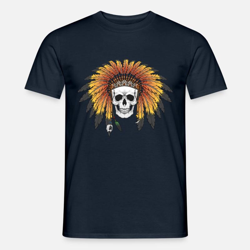 Indischer Schädel - Männer T-Shirt - Navy
