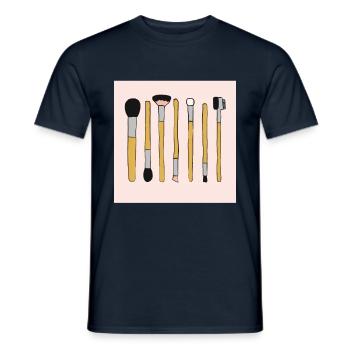 Makeup Artist Brush Cosmetic Makeup Beauty - Men's T-Shirt - navy - Front - AI Model Male 178 light (178cm)