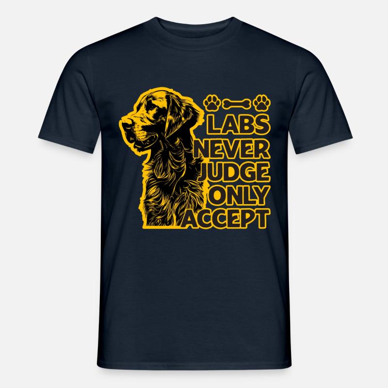 Labs never judge only accept - Männer T-Shirt - Navy