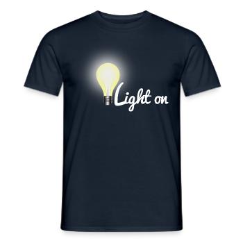 Light on light bulb - Men's T-Shirt - navy - Front - AI Model Male 178 light (178cm)