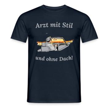 Arzt und Cabrio Fahrer cooler Spruch Cabriolet - Männer T-Shirt - Navy - Vorne - AI Model Male 178 light (178cm)