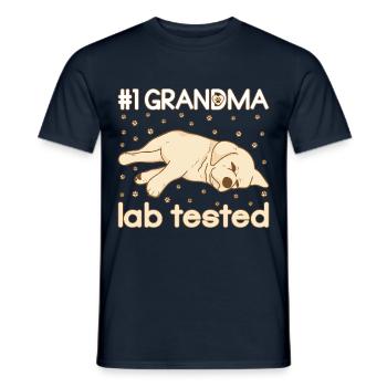 Grandma Lab Tested - Men's T-Shirt - navy - Front - AI Model Male 178 light (178cm)