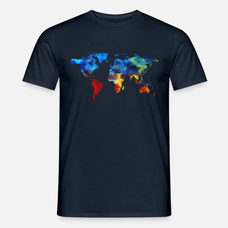 worldmap 2074679 200 - Männer T-Shirt - Navy
