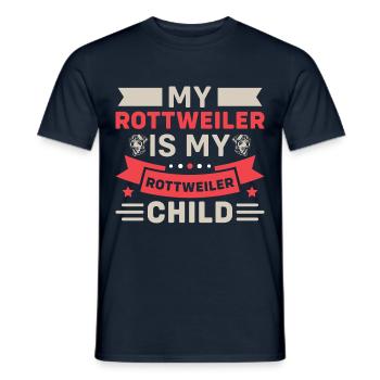 My Rottweiler is my Rottweiler Child - Men's T-Shirt - navy - Front - AI Model Male 178 light (178cm)