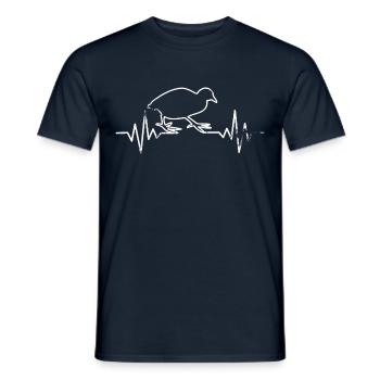 Quail ECG - Men's T-Shirt - navy - Front - AI Model Male 178 light (178cm)