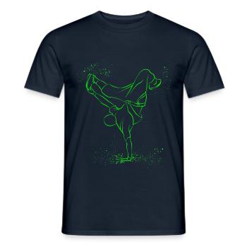 break dance - T-shirt homme - marine - Devant - AI Model Male 178 light (178cm)