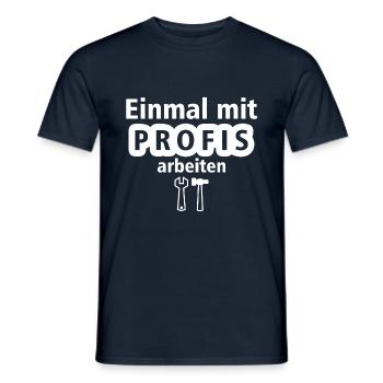 Einmal mit Profis arbeiten - Männer T-Shirt - Navy - Vorne - AI Model Male 178 light (178cm)