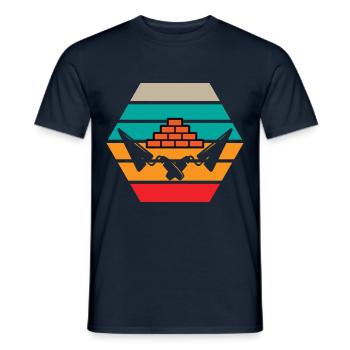 Maurer Retro - Männer T-Shirt - Navy - Vorne - AI Model Male 178 light (178cm)