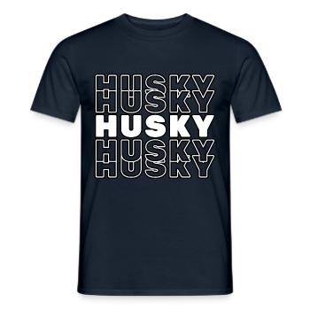 Husky - Männer T-Shirt - Navy - Vorne - AI Model Male 178 light (178cm)