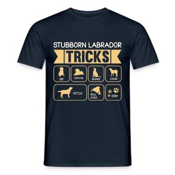 Stubborn labrador tricks - Männer T-Shirt - Navy - Vorne - AI Model Male 178 light (178cm)