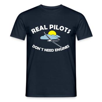 véritable planeur pilote planeur planeur planeur planeur - T-shirt homme - marine - Devant - AI Model Male 178 light (178cm)