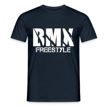 BMX # 3 - Men's T-Shirt - navy - Front - AI Model Male 178 light (178cm)